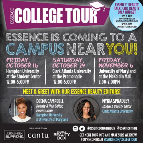The Essence On Campus College Tour Flyer